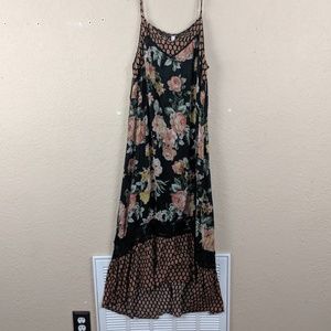 Xhilaration Midi High Low Floral Dress - Bohemian